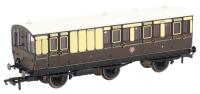 6 wheel third in GWR chocolate and cream - 2548