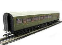 SR dark olive Maunsell 6 compartment brake third composite coach