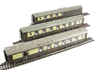 Bournemouth Belle - 3-coach 12-wheel Pullman extension pack with 1st "Sunbeam", 3rd Kitchen No. 45 & 3rd Brake No. 95