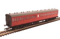58' Maunsell Rebuilt (Ex-LSWR 48’) nine compartment third class S280S in BR maroon