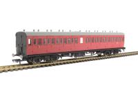 58' Maunsell Rebuilt (Ex-LSWR 48’) Nine Compartment Lavatory Third Class S267S in BR crimson