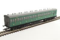 58' Maunsell Rebuilt (Ex-LSWR 48’) eight compartment brake third 2638 in SR malachite green