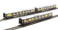 Pack of three centre coaches for 5-BEL Brighton Belle in Pullman umber and cream
