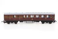 R4873-5812 Stanier BSK brake third corridor 5812 in LMS Crimson Lake - split from set