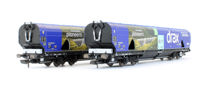 Biomass wagon in 'Drax Northern Powerhouse' livery 83700698160-4 & 83700698070-5 - pack of 2