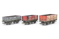R6156 Assorted private owner wagons - Pack of 3 - weathered