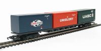 Bogie container wagon with 3 20ft containers "CMACGM, Uniglory & UASC"