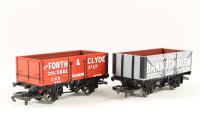 Pack of two 7-plank wagons - Alloa Coal Co. & Forth & Clyde Coal Co. - special edition for Harburn Hobbies