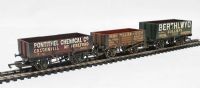 R6219 Assorted 5-plank private owner wagons (weathered) - Pack of 3