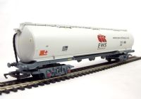 100 ton TEA bogie tank wagon in white - EWS railway branding - 870201