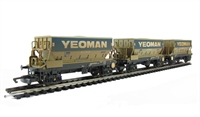 51 ton glw PGA aggregates hopper in Yeoman livery weathered - 3 Pack.