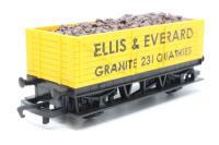 7-plank open wagon - 'Ellis & Everard' 231 in yellow - split from set