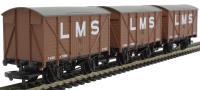 R6836 8-ton box vans in LMS bauxite - pack of three - Railroad range