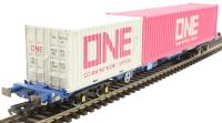 KFA Intermodal wagon in Touax livery with 'ONE' containers