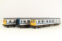 Class 110 3-car DMU in BR white with blue stripe - E51816 E59707 E51832