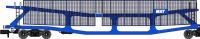 Cartic-4 car carrier quad set in MAT-Transauto blue with mesh side screens - Pack A