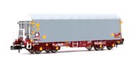RT-N-IHA-202B IHA Steel Carrier Wagon with HT lettering and yellow dot, white upper ends 33 87 4767 018-4