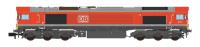 Class 66 66128 in DB Cargo UK red with BMAC-2 lights