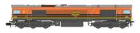 Class 66 66623 in Freightliner G&W orange & black with BMAC lights