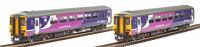 Class 156 'Super Sprinter' 2-car DMU 156464 "Lancashire Dalesrail" in Northern Rail purple livery - "Clitheroe / Manchester"