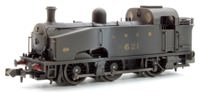 S2102-02W Custom Weathered Class J50 LNER Black (Unlined) 0-6-0 Tank Locomotive No.621