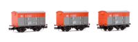 S2301-08 Set of 3 BR 12T VEA Ventilated Vans, BR Railfreight Red/Grey