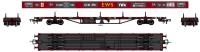 62ft Salmon bogie flat wagon in EWS maroon with modern ASF bogies - DB996622