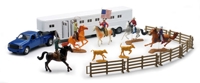 SS-38075-A Rodeo Playset with Fifth Wheel Trailer and Blue Truck