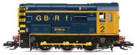 Class 08 shunter 08818 in GBRf blue & orange