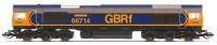 Class 66 66714 'Cromer Lifeboat' in GBRf blue & orange