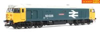 TT3067M Class 50 BR Large Logo Blue '50026' 'Indomitable' Diesel Locomotive