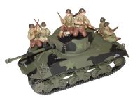 US51026 Sherman tank with US GI riders, 6 figures in total