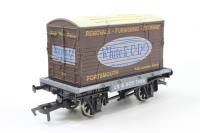 Conflat wagon in LBSCR grey 7986 with container 'White & Co' - Limited edition for Wessex Wagons