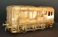 Class 08 diesel shunter with flush engine side panels in unpainted brass (Brassworks Range)