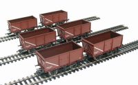 16 ton slope sided rivetted side door mineral wagon 11532 in BR brown livery