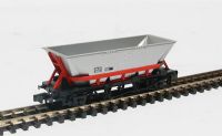 HAA MGR coal hopper in BR railfreight livery with red cradle