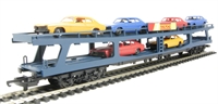 R6423 Freelance bogie car transporter in blue with six cars - Railroad Range