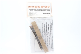 DCC sound 'drop in' decoder for Kato SD70MAC locomotives