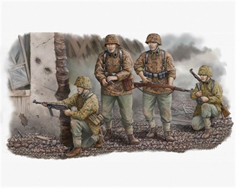 Waffen SS assault team - 4 figures