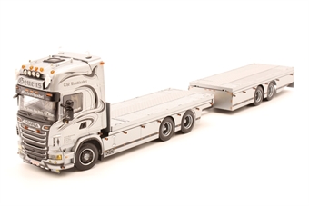 Scania R Series with Flatbed Combi Trailer - 'Geuens Machinehandel'