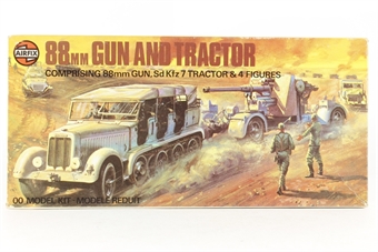 88mm Gun And Tractor (& 4 Figures)