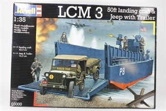LCM 3 50ft Landing Craft & Jeep with Trailer