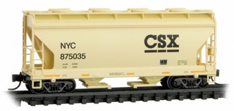 2-bay ACF centerflow 2980 cf covered hopper of CSX Transportation - beige 875035