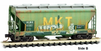 2-bay ACF centerflow 2980 cf covered hopper of HELM Financial - green 4182