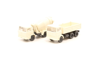 cement mixer & tipper lorry - unpainted