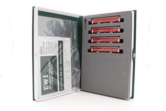 RhB EW1 Red 4 Coach Add on Set