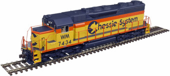 SD35 EMD 7434 with low nose of the Chessie System 