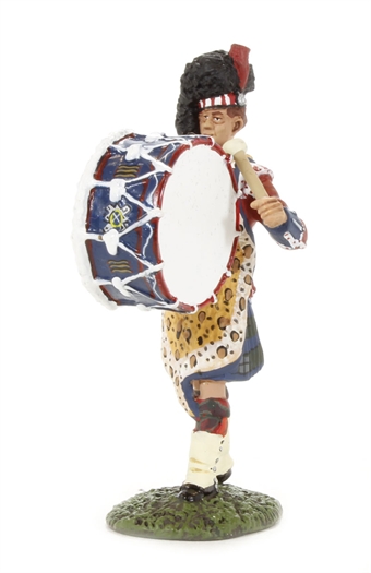 Black Watch bass drummer from early 20th Century