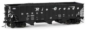 ARR- "Committee Design" Hopper with Coal Load, Denver and Rio Grande Western #14763