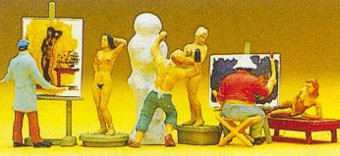Painters with Nude Models for Studio - pack of 6